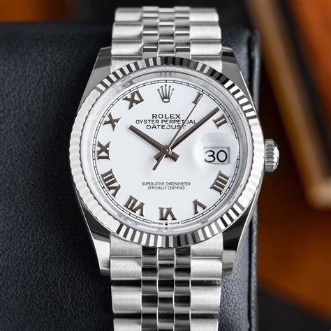 Rolex datejust 36mm white dial